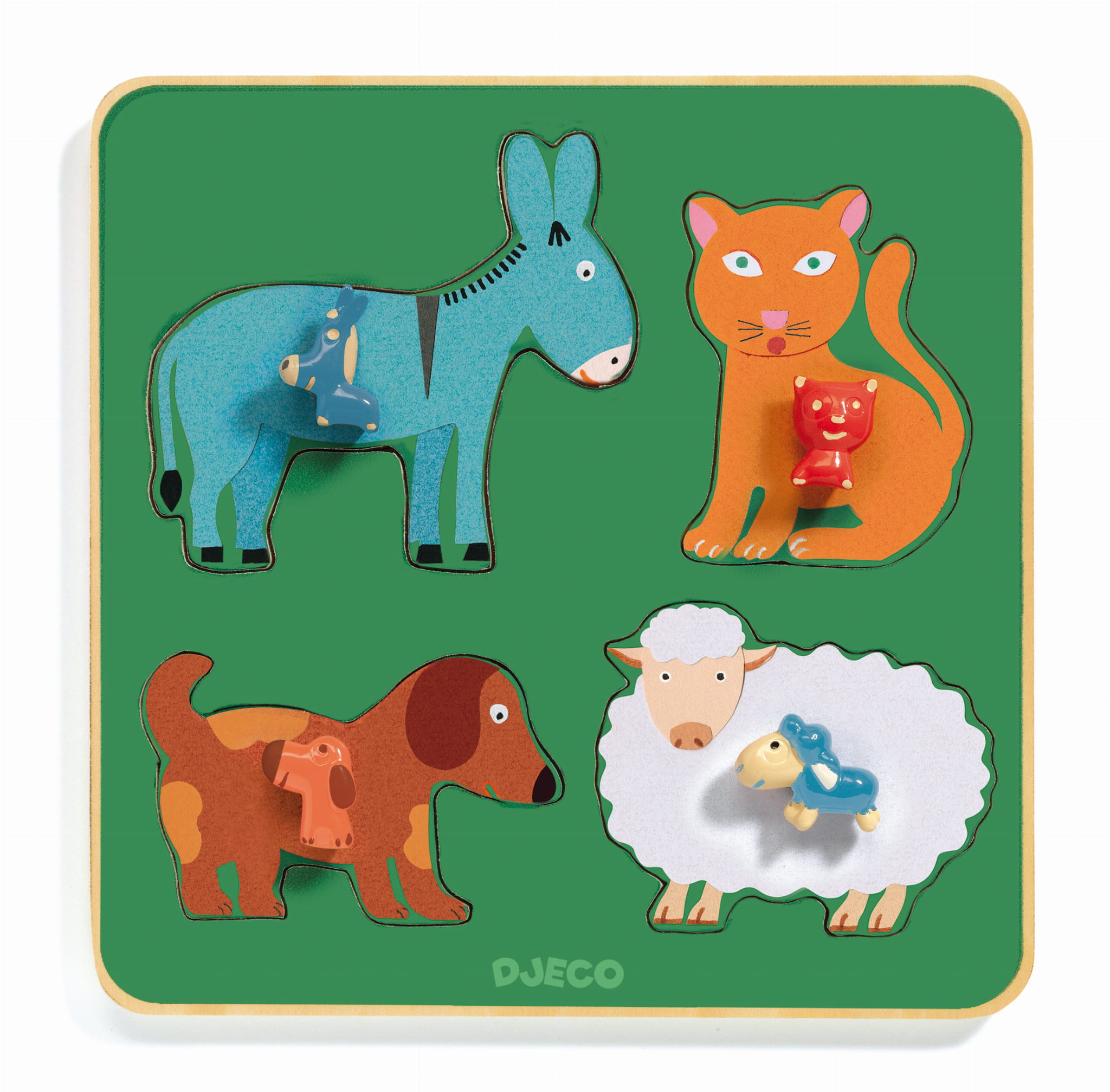 Djeco Puzzle Drewniane Rodzina z Farmy 12m+