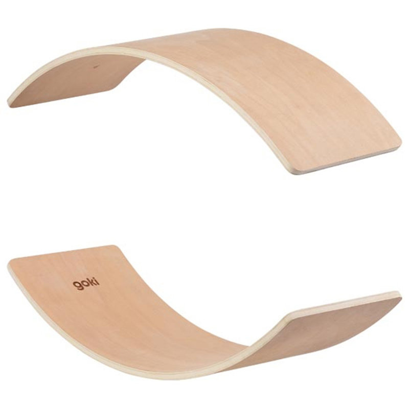 Goki Deska do balansowania drewniana półksiężyc 2+