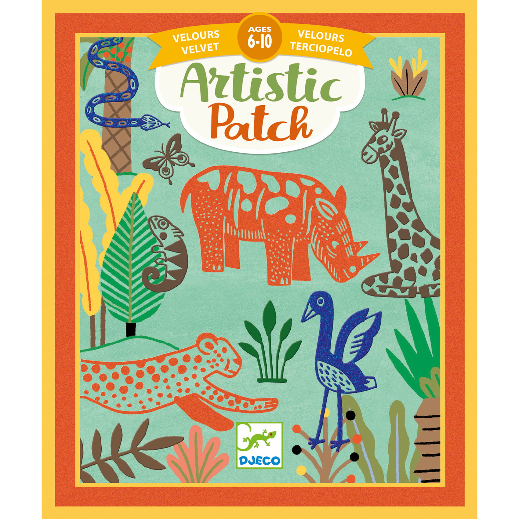 Djeco, Zestaw Artystyczne Łatki - Dżungla