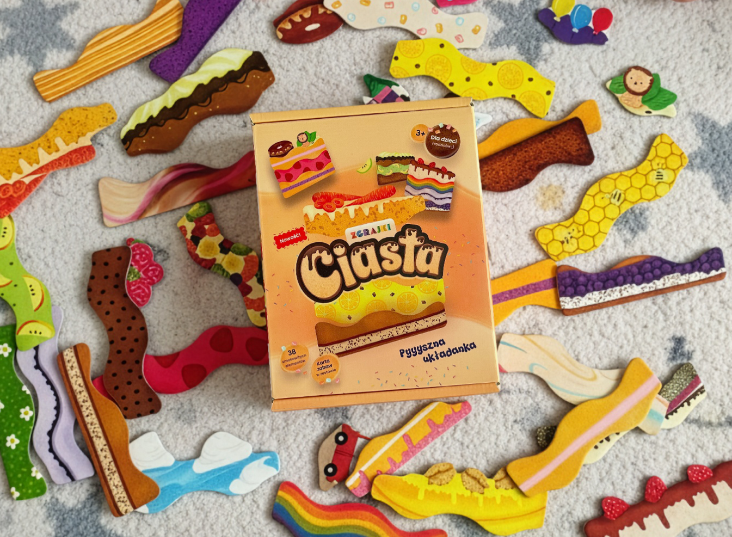 Kraina Relacji Zgrajki Ciasta Drewniana Układanka 3+