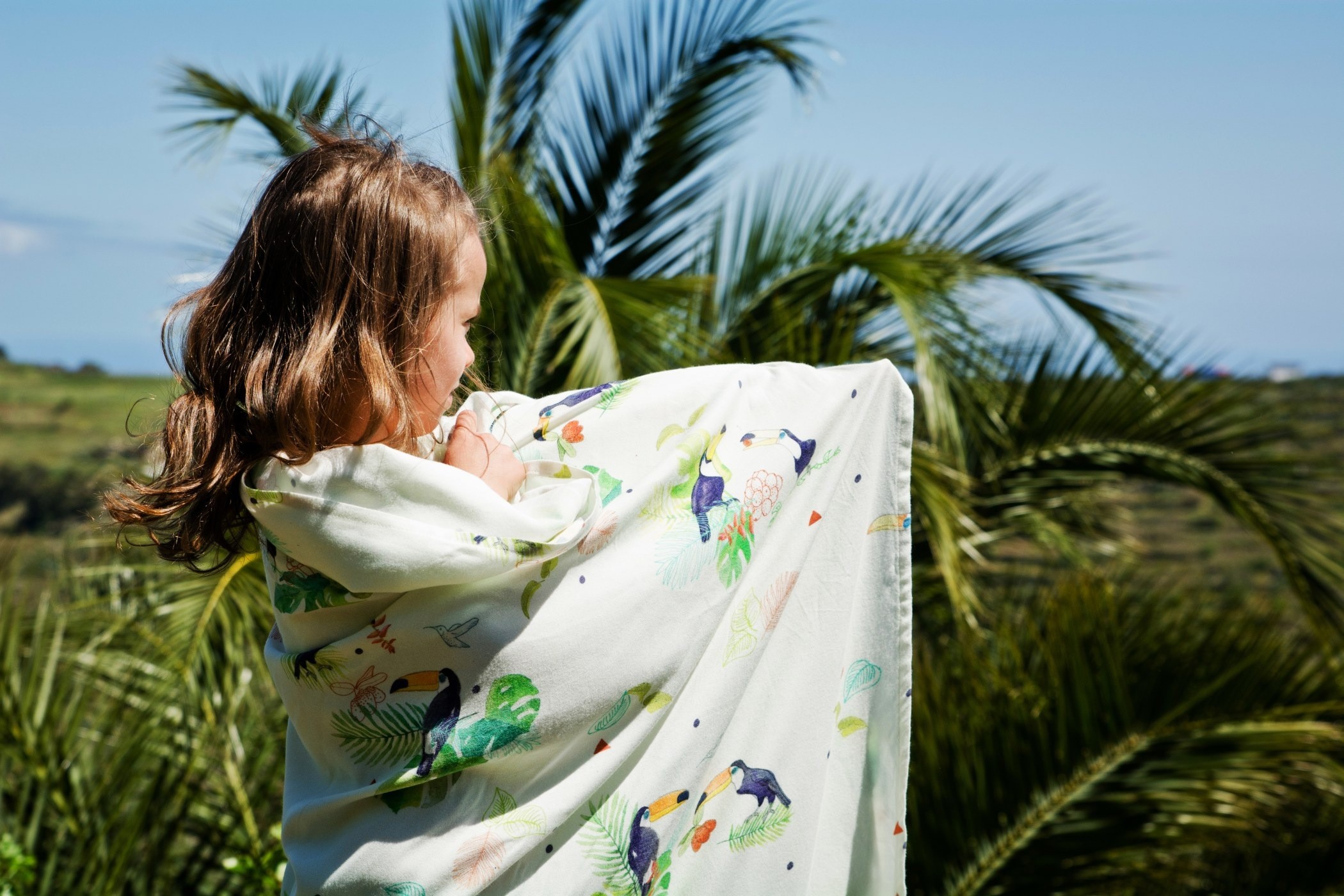 Poofi Otulacz Bambusowy Tygrysy 120x120cm 0+