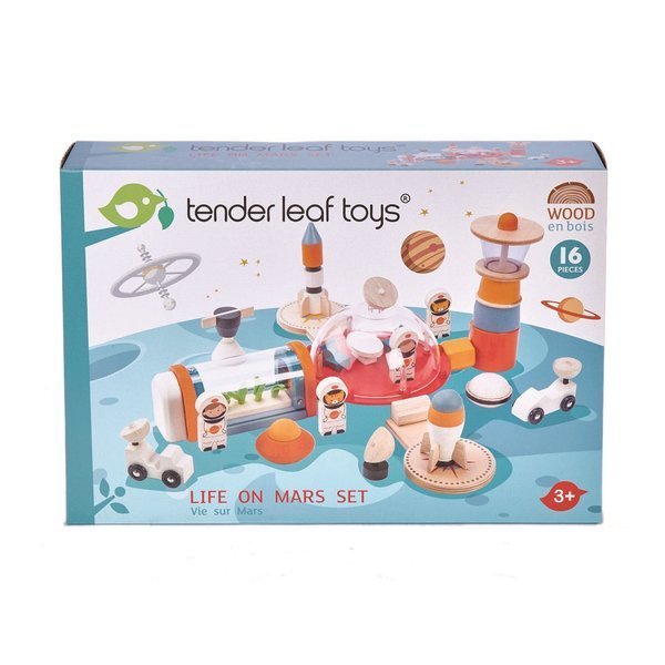 Tender Leaf Toys Stacja Kosmiczna Mars 2+ Rakiety Figurki