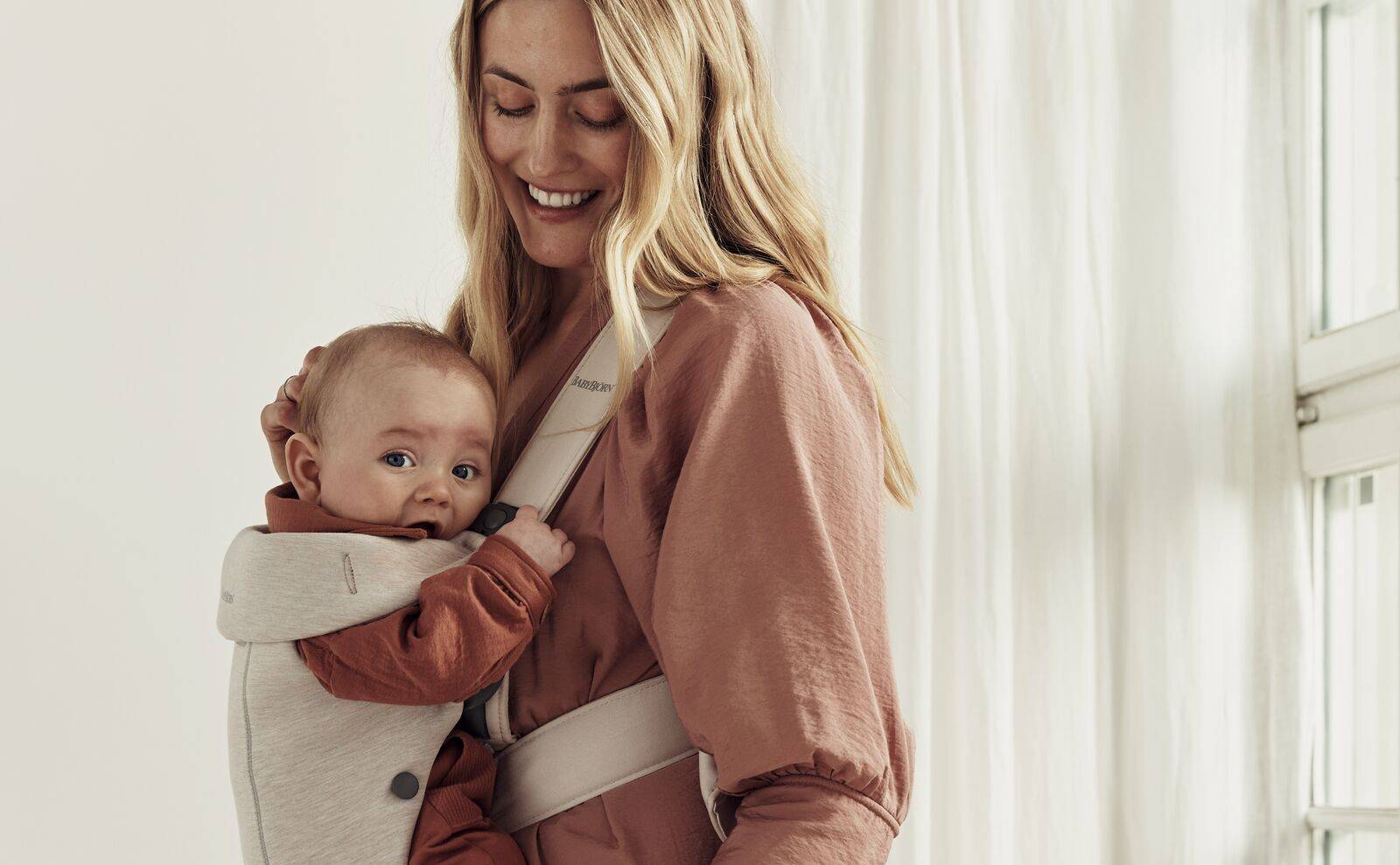 BabyBjorn Nosidełko Mini 3D Jersey Jasny Beż 0–12