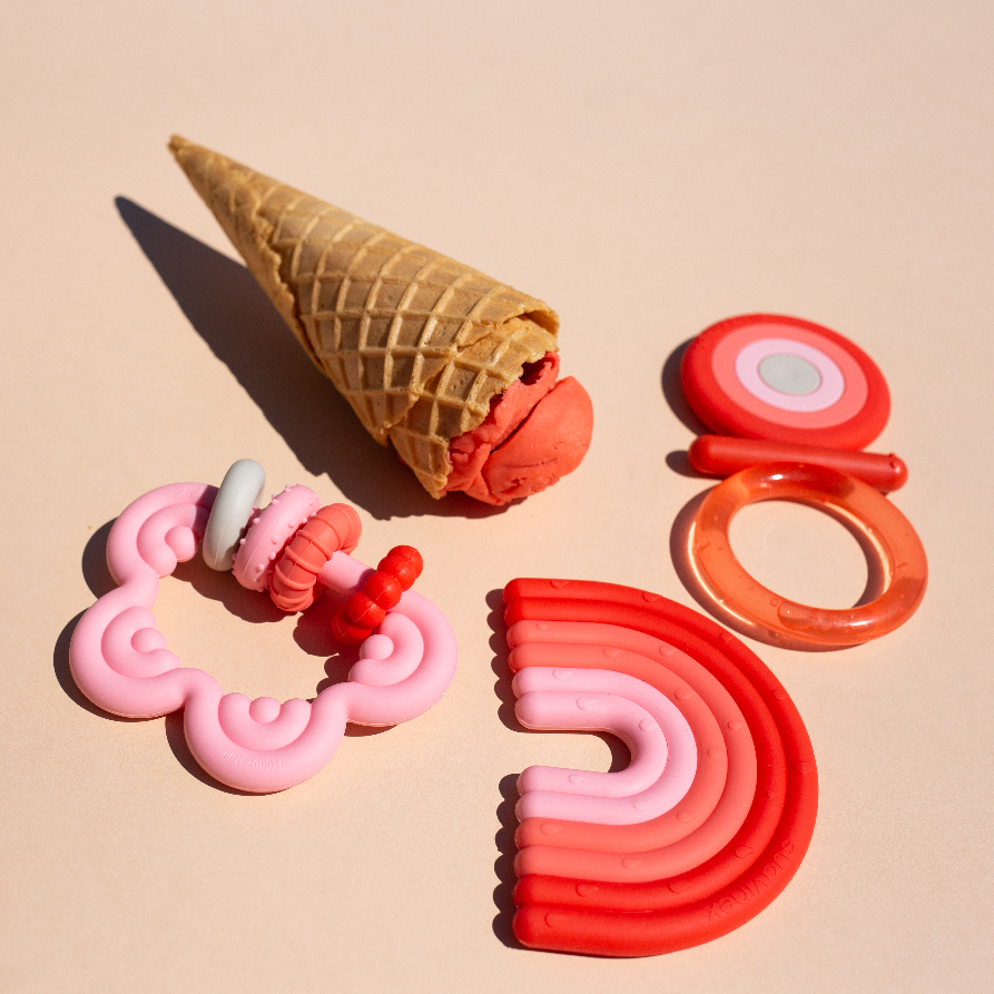 Suavinex Gryzak Silikonowy Tęcza 0+ msc