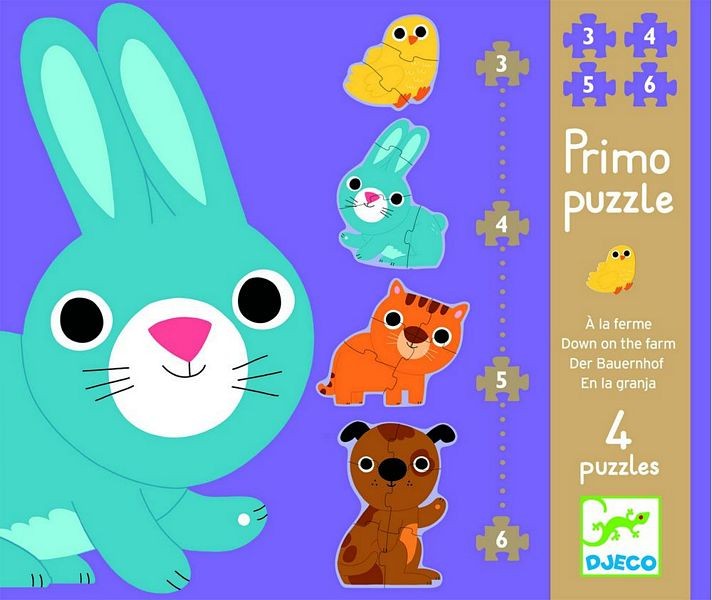 Djeco Puzzle Postacie Zajączek 9 el. 3+