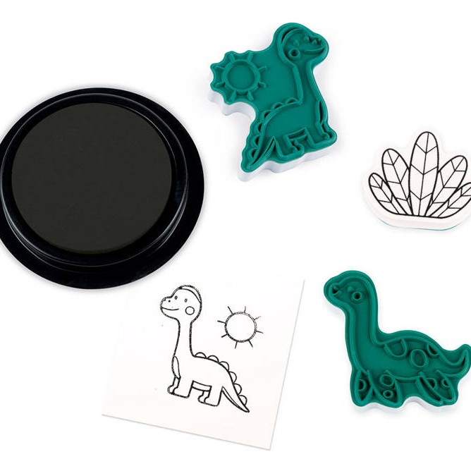 Janod Zestaw Kreatywny Stempelki Dinozaury 18m+