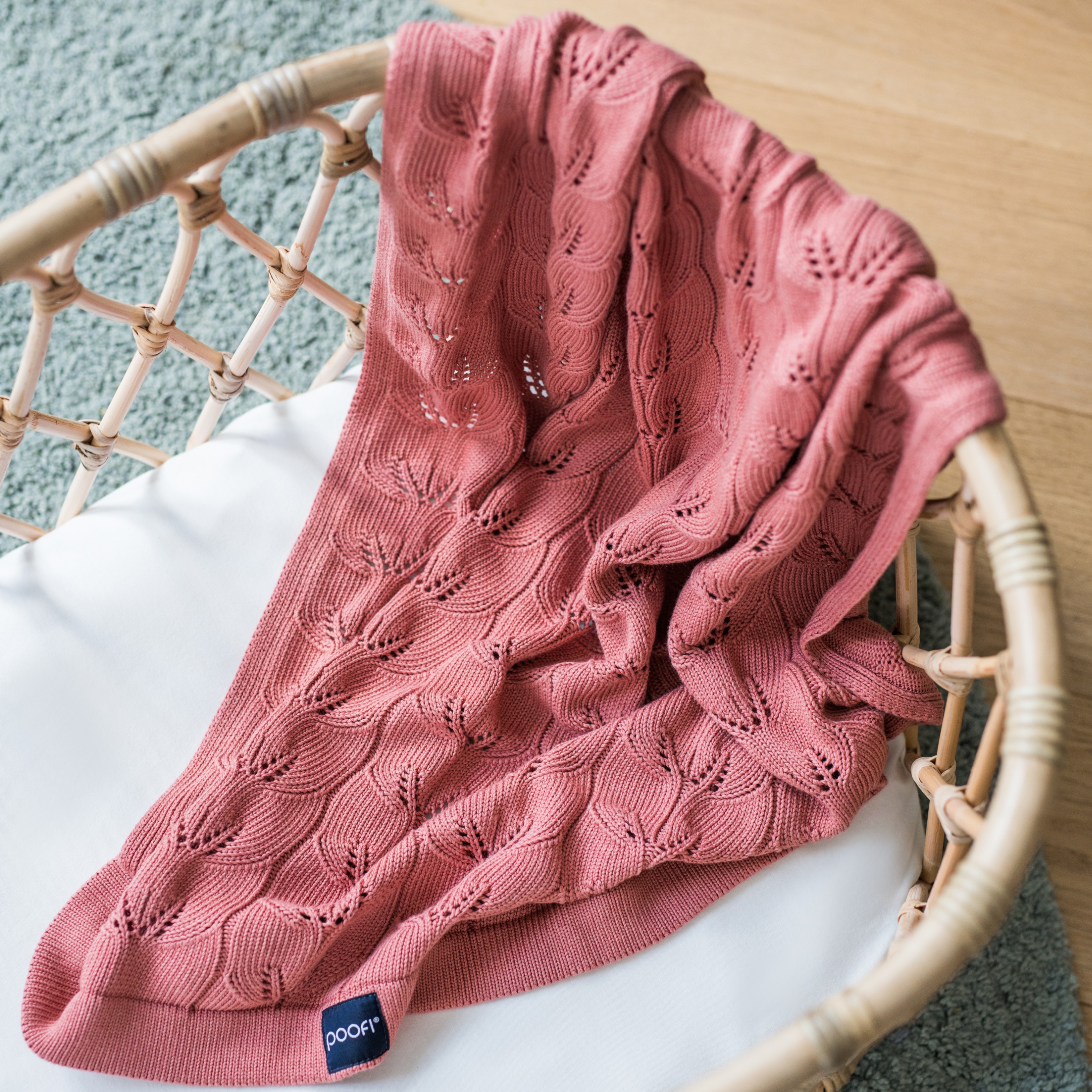 Poofi Kocyk bambusowy Milano herbaciana róża 0+