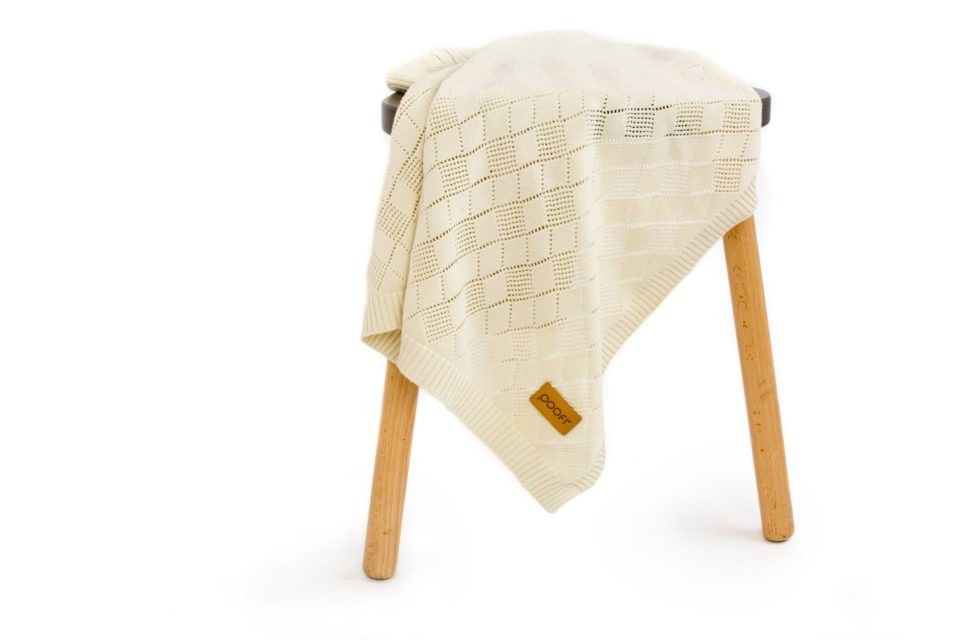 Poofi Kocyk ażurowy waniliowy 75x90 cm