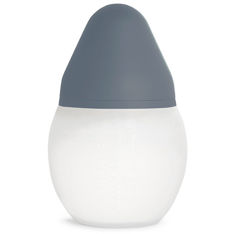 Elhee Miękka butelka antykolkowa 240ml Blue Gray 0+