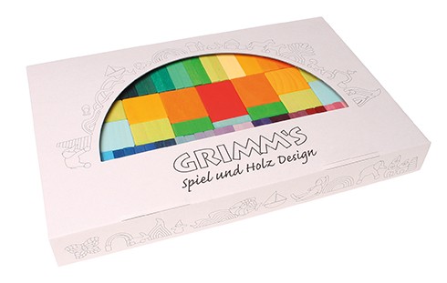 Grimm's Klocki Geometryczne Kolorowe 74el Edukacyjne