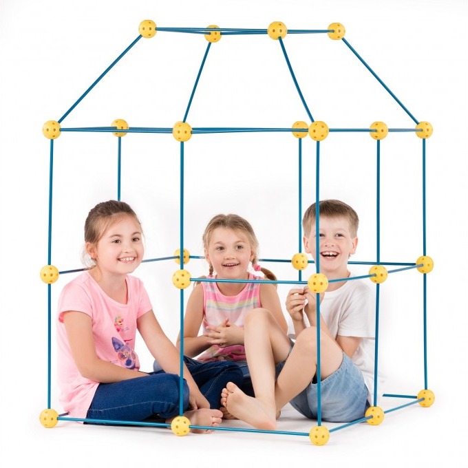 Zwariowany namiot żółto - niebieski