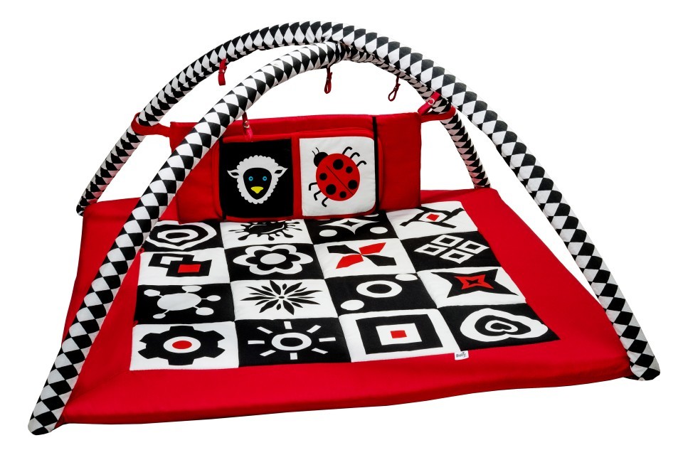 Baby Senses Mata Edukacyjna Kontrastowa ze Ścianką 0+