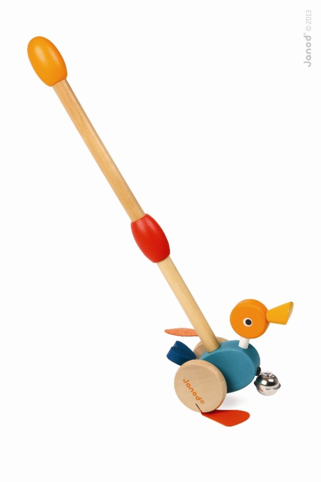 Janod Kaczka Drewniana Pchacz 12m+