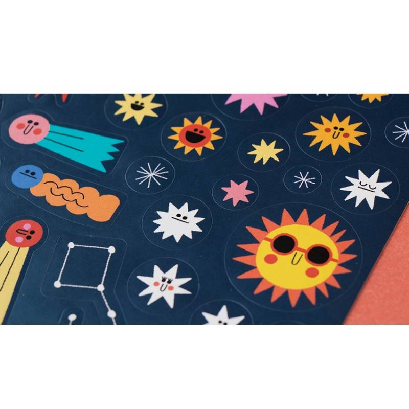 Londji Naklejki Wielorazowe Kosmos 150 el 3+