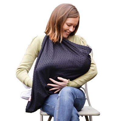 Mama Designs Chusta do karmienia Black 232x158cm