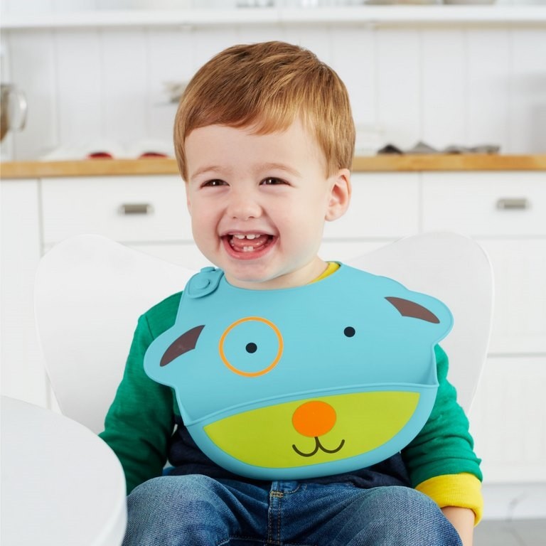 Skip Hop Śliniak Zoo Pies 6m+ Silikonowy