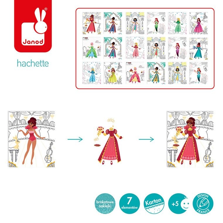 Janod Zeszyt kreatywny Księżniczki i natura 5+ lat