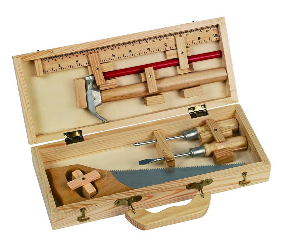 Moulin Roty Skrzynka z narzędziami Drewniana 6el 3+
