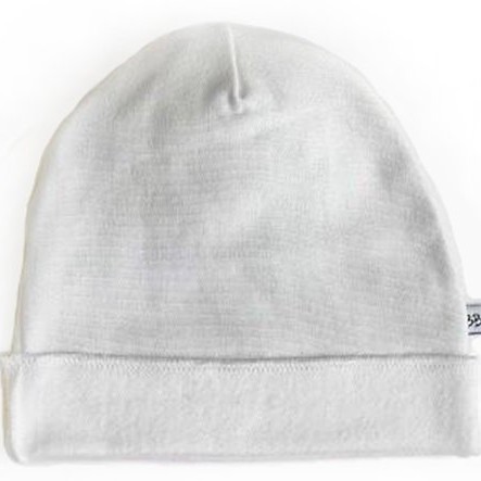 Bamboom Czapeczka Niemowlęca Biała Bambusowa 0m+