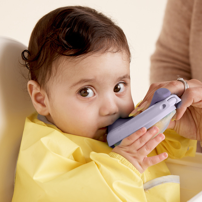 B.Box Silikonowa miseczka z pokrywką 4m+ | Fabryka Wafelków