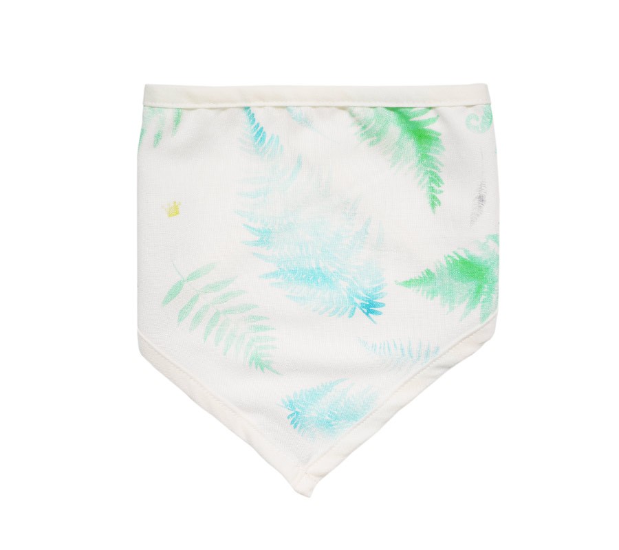 Lullalove Śliniaczek Apaszka Paprocie Mięta 0+ | Fabryka Wafelków