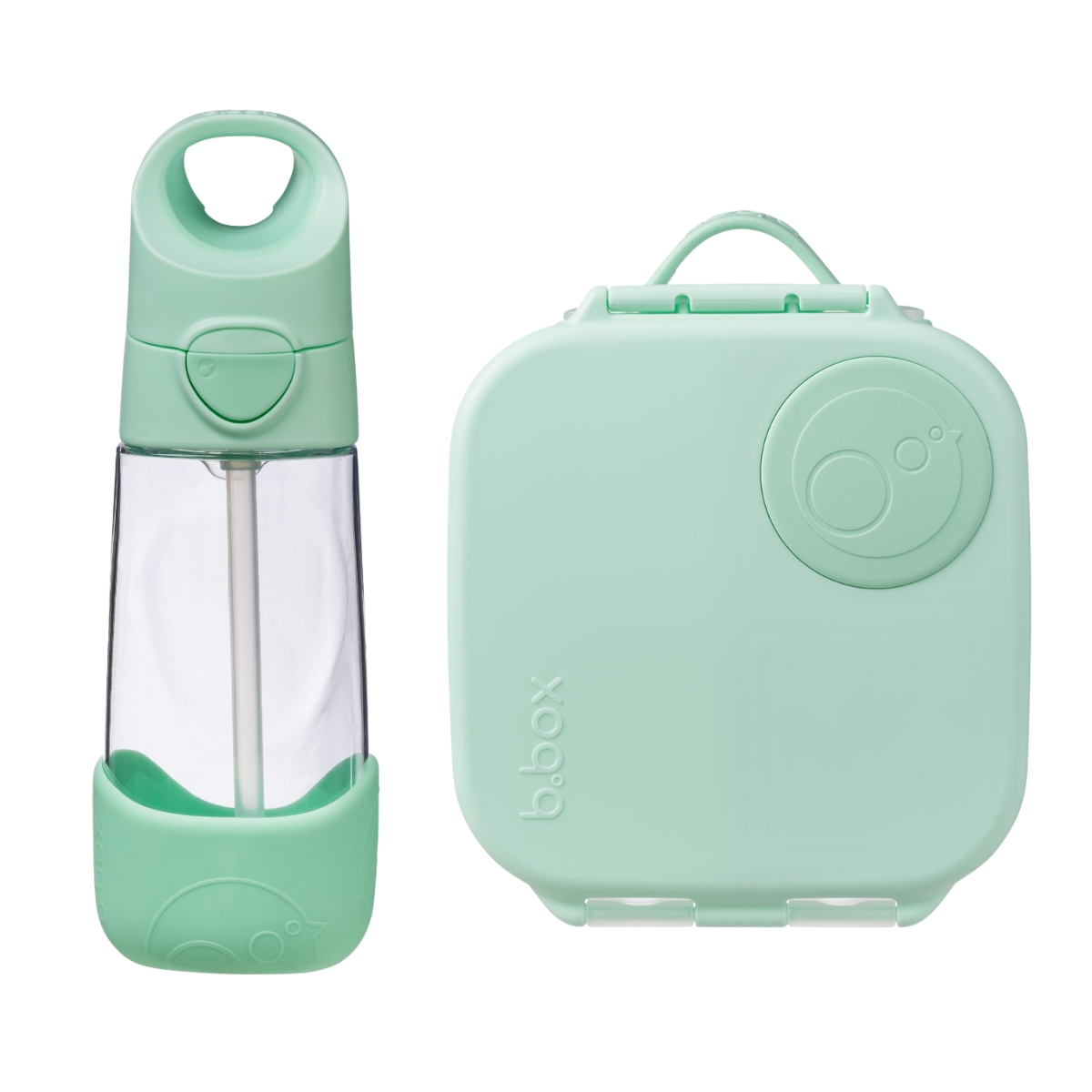 B.Box Zestaw Mini Lunchbox + Butelka Tritanowa ze słomką 450ml Spearmint 3+