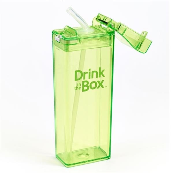 Drink In The Box Bidon ze słomką zielony 350ml 1+