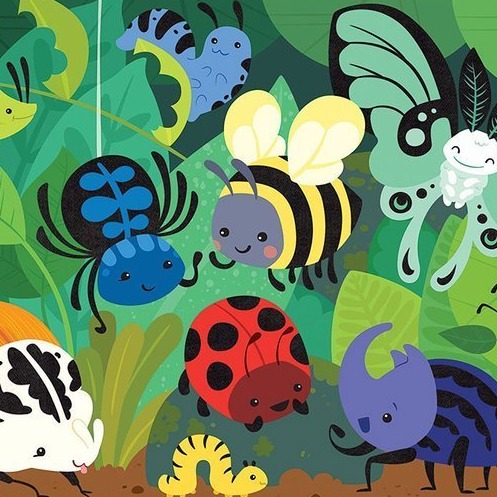 Mudpuppy Puzzle Sensoryczne Żuczki 42el. 3+