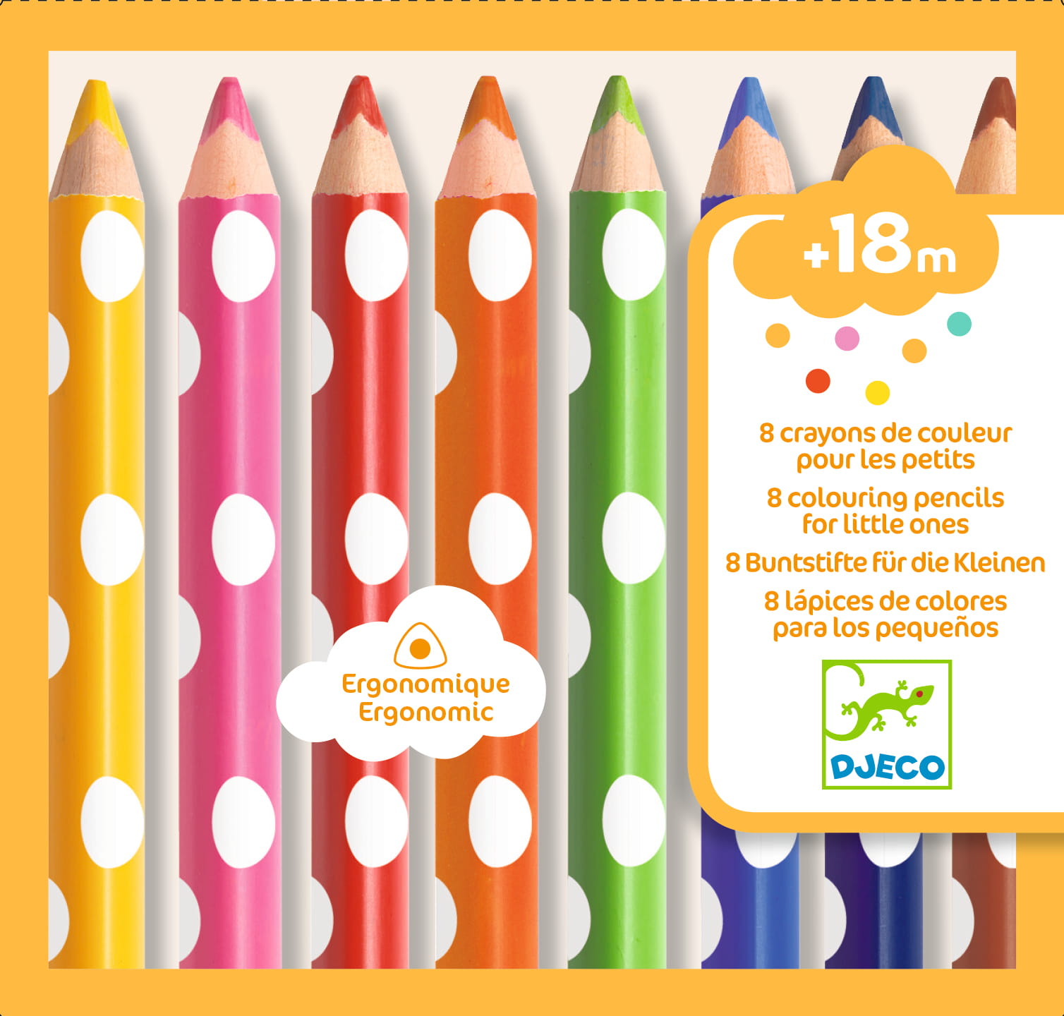 Djeco Kredki dla maluchów 8 sztuk 18m+
