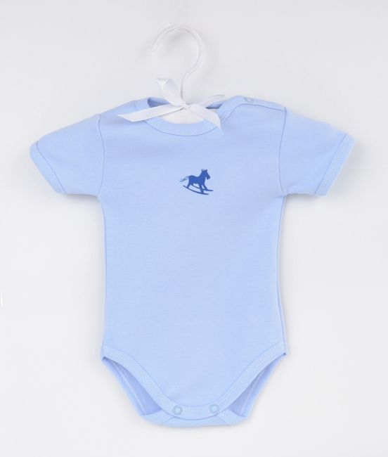 Zestaw 2 Body Dziecięce 0-3m - Białe i Niebieskie