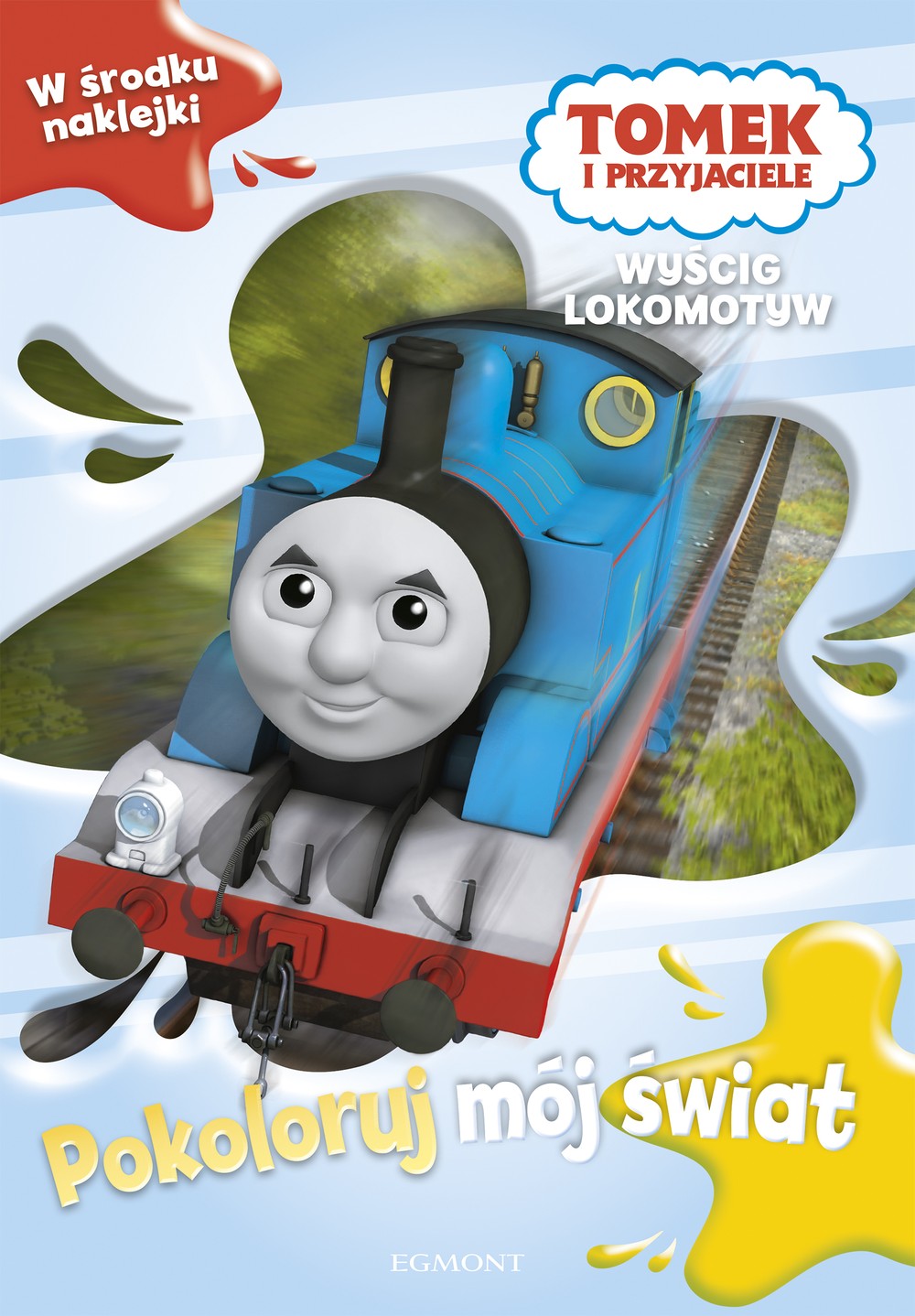 Wyścig lokomotyw Tomek i Przyjaciele - Kolorowanka 3+