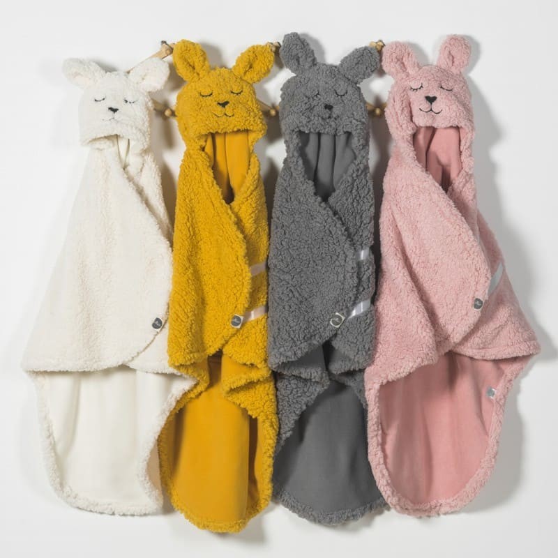 Jollein, Śpiworek otulacz do fotelika i wózka Bunny MUSTARD