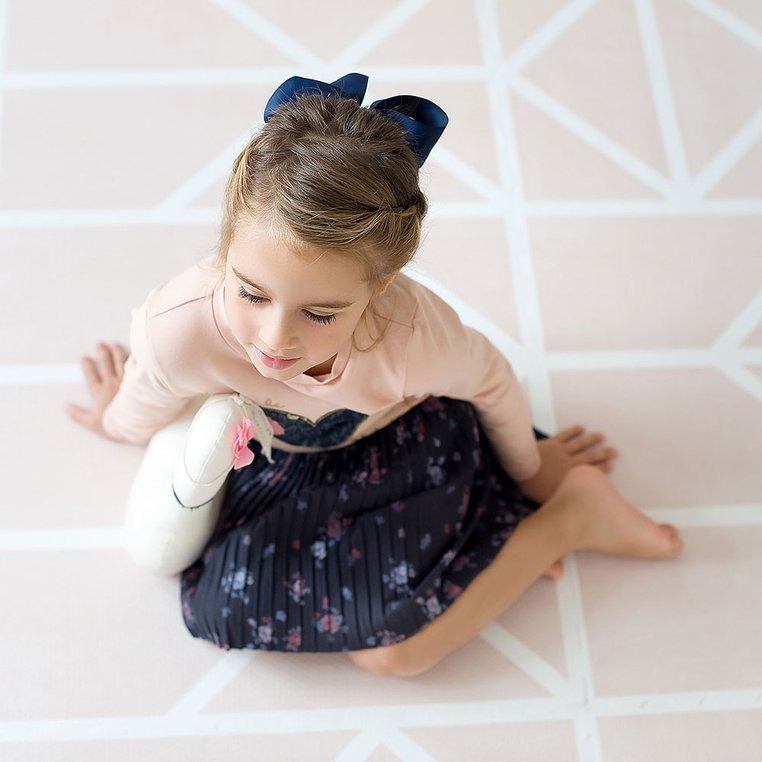 Toddlekind Mata Piankowa Puzzle Nordic Vintage Nude Pink 120x180cm