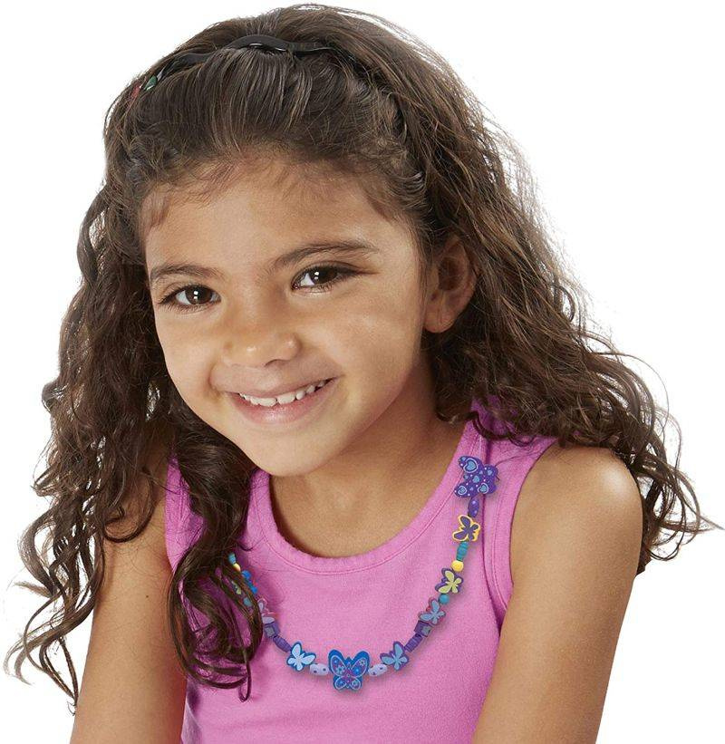 Melissa & Doug Zestaw do Nawlekania Biżuterii Motylki 4+