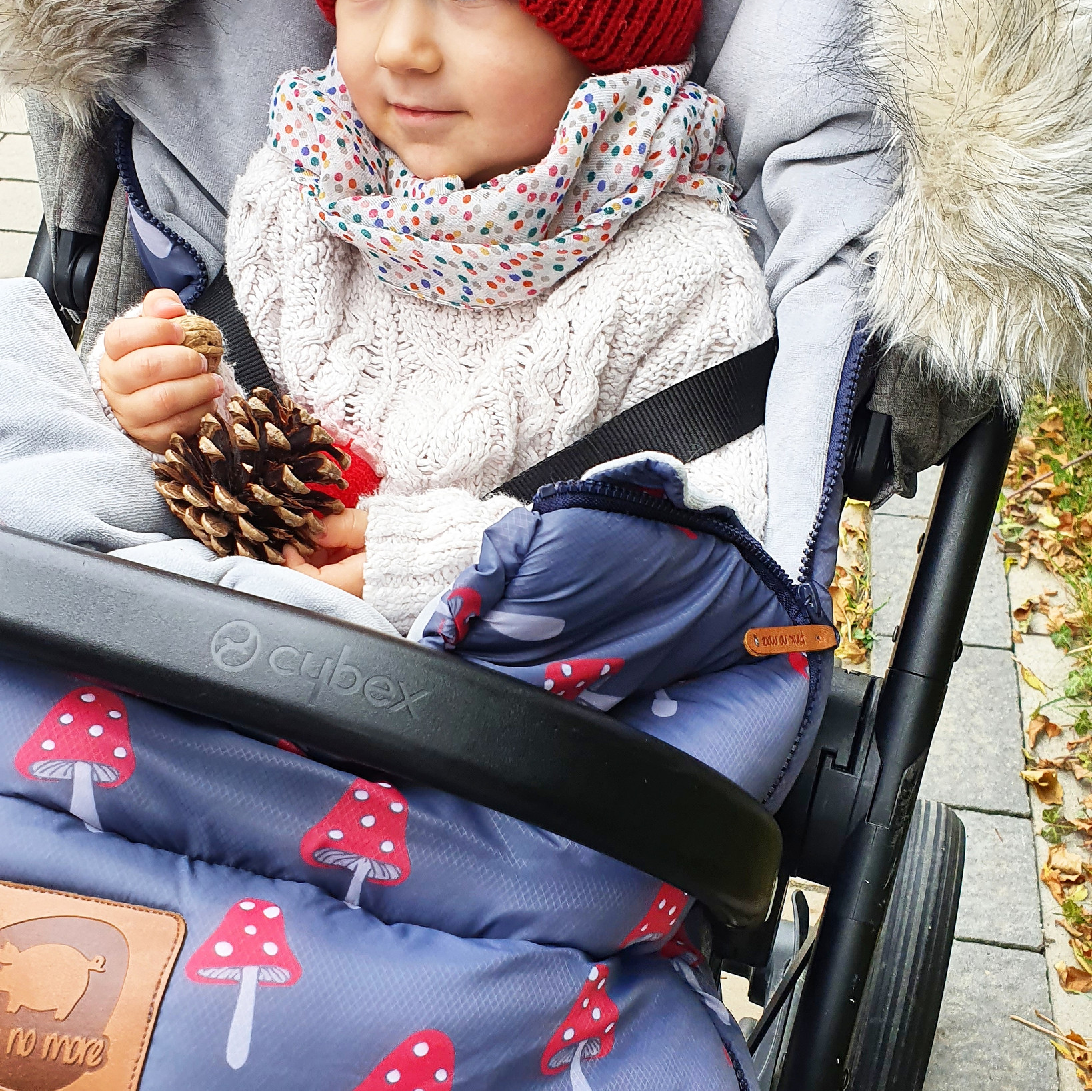 Śpiwór zimowy Pink No More - Mushrooms 6m-24m