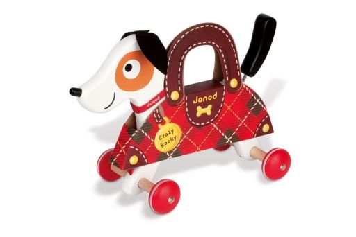 Janod Zwariowany piesek do ciągnięcia 1+