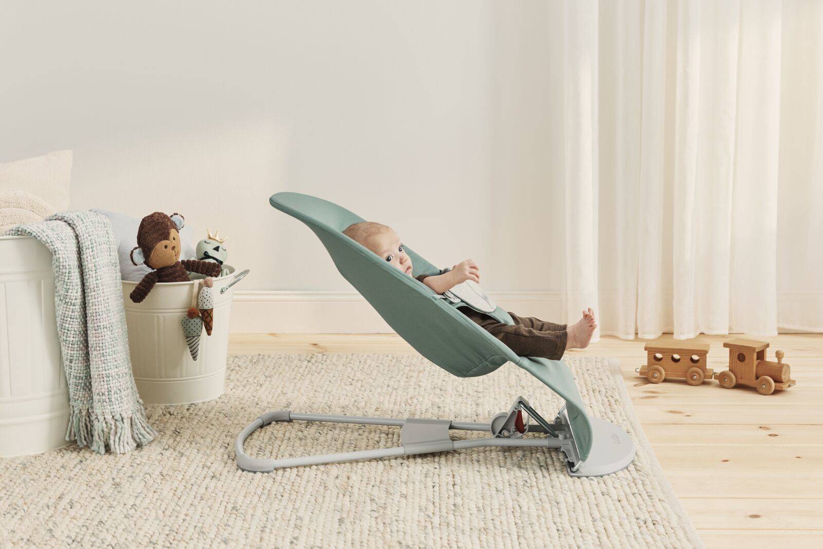 Babybjorn Leżaczek Balance Soft Bawełna Jasnoszary 0+