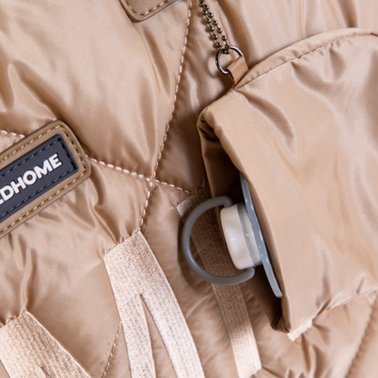 Childhome Torba Mommy Bag Pikowana Beżowa | Organizer