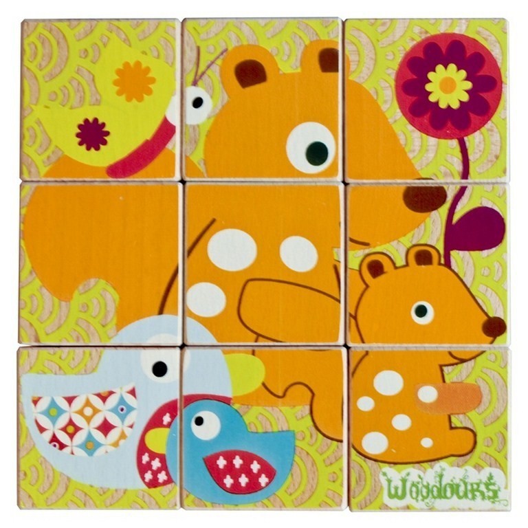 WOODOURS Klocki Wielofunkcyjne Miś 1+