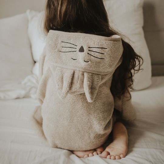 My Memi, Bambusowe poncho kąpielowe light grey