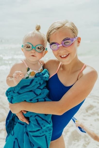 Bling2O Okulary do pływania Rzęsy Jagodowe 3+