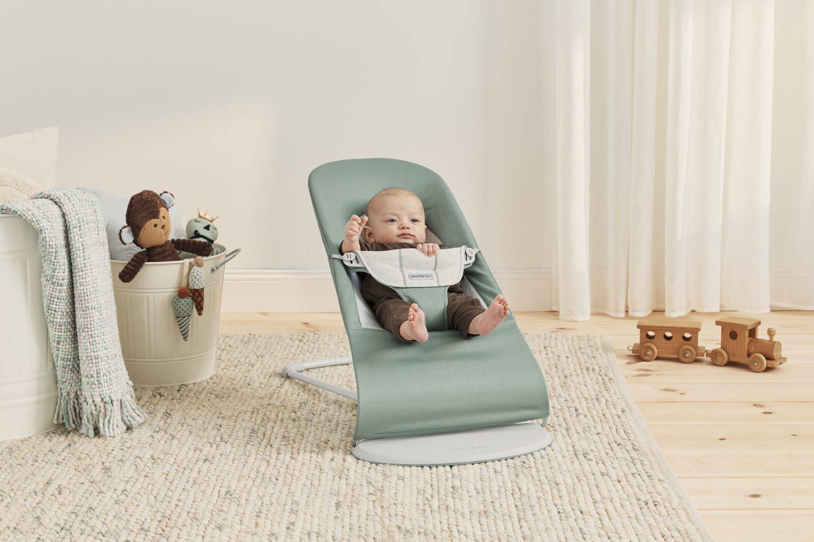 Babybjorn Leżaczek Balance Soft Bawełna Jasnoszary 0+