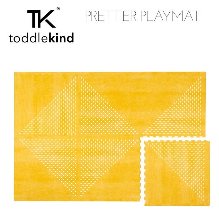 Toddlekind, Mata piankowa puzzle - Prettier Playmat Earth Mustard Flower