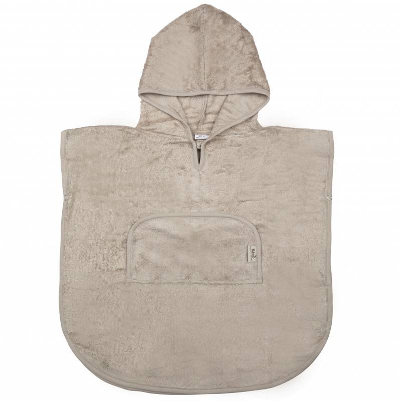 Timboo Bamboo Poncho V-Neck Feather Grey 1-4 lat