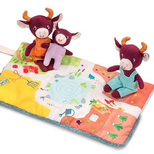 Lilliputiens Krówka Rosalie Przytulanki z Matą 2+ | Fabryka Wafelków