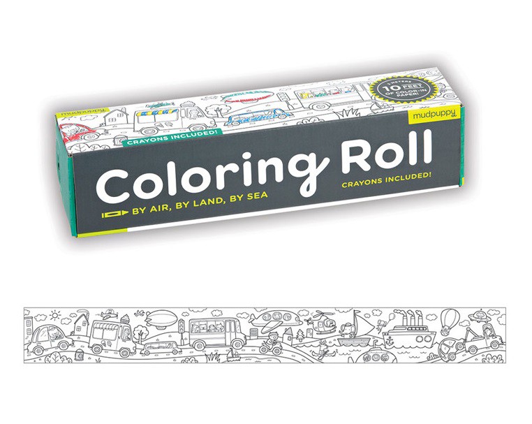 MUDPUPPY Kolorowanka w rolce 3m - Środki transportu 3+
