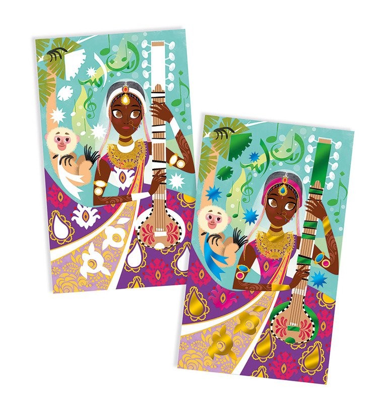 Janod Zestaw Artystyczny Metaliczny Połysk Bollywood 7+