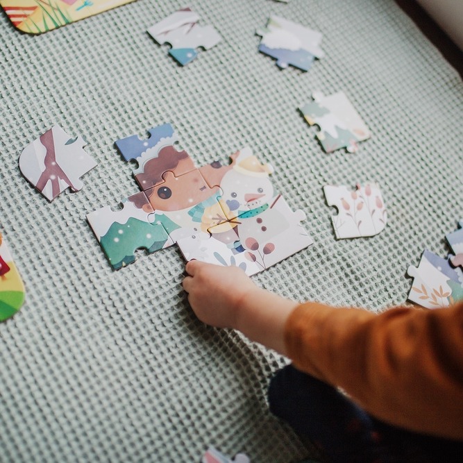 Janod Puzzle Pory Roku 4 Układanki 6-16 el. 3+