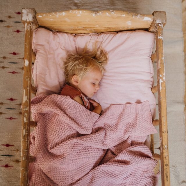 My Memi, kocyk warkocz ze 100% wełny merino grey - premium collecion