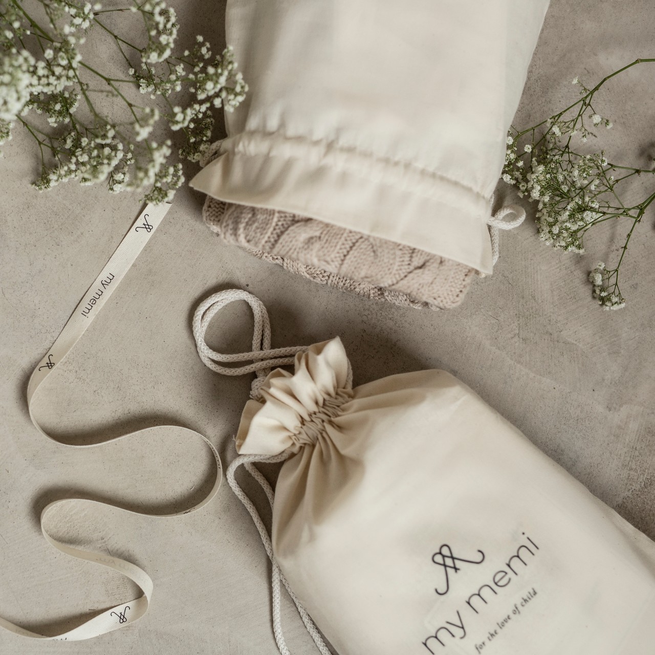 My Memi Kocyk Wełna Merino Vines Powder Pink 0+